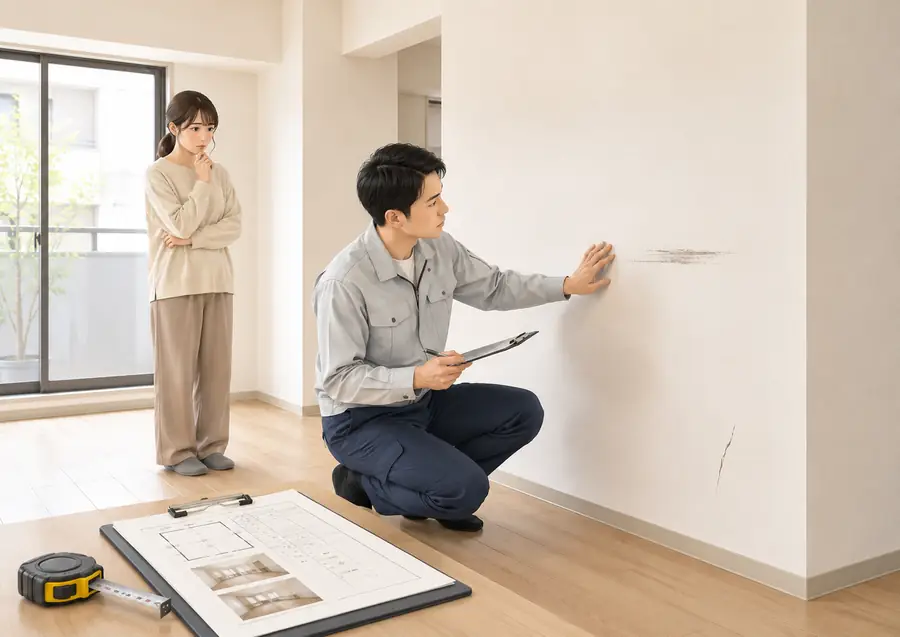 内装業者による退去立ち合い